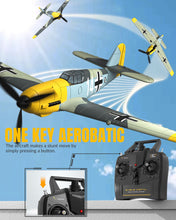 Load image into Gallery viewer, volantexrc RC Plane, 4 Channel Remote Control Airplane BF109 Fighter RTF with Aileron, Gyro, Aerobatics