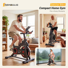 Load image into Gallery viewer, NEWBULIG Exercise Bike with APP, Stationary Bikes for Home-Black Red