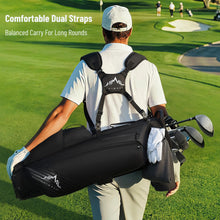 Load image into Gallery viewer, uniHimal 8-Way Lightweight Walking Golf Stand Bag for Men Women Dark Black