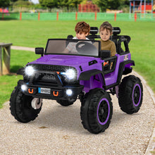 Load image into Gallery viewer, 24V 2 Seater Ride on Car for Kids, 2WD/4WD Battery Powered with Remote Control, Music, USB, MP3, Spring Suspension (Purple)