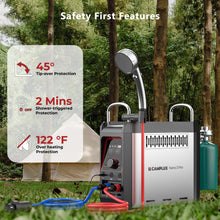 Load image into Gallery viewer, CAMPLUX Nano 3 Pro, Battery Powered Portable Water Heater, 1 lb On-Demand Propane Camping Shower, On Ground Camp Water Heater & Shower Pump, CSA Certified Safety
