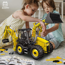 Load image into Gallery viewer, Excavator and Bulldozer 2 in 1, RC Bulldozer Building Set for Boys, APP Remote Control Truck Construction Vehicles Model with Motors