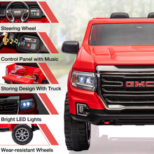 Load image into Gallery viewer, 24V 2-Seater Ride On Truck Car, Licensed GMC Battery Powered Electric Kids Car with Remote Control, LED Lights, MP3