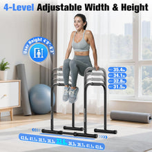 Load image into Gallery viewer, SPORTSROYALS DP3 Dip Station Adjustable Dip Bar - black-05