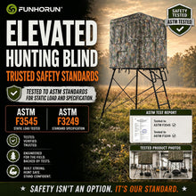 Load image into Gallery viewer, 6FT Hunting Stand with Blind, 1-2 Man 4' x 4' Platform Deer Stand Tripod