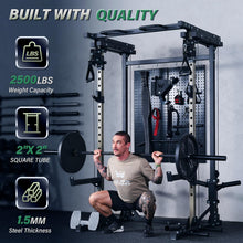Load image into Gallery viewer, MAJOR FITNESS Drone3 Power Rack, 2500lbs Multi-Function Home Gym Squat Rack with Dual Pulley System, Pull-Up Bar & J-Hooks, Heavy-Duty Steel Frame for Maximum Stability & Strength Training