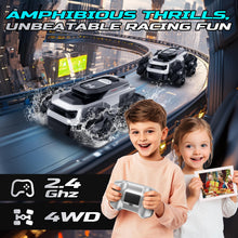 Load image into Gallery viewer, Amphibious Remote Control Car – Mini 4WD RC Car Remote Control Boat, Waterproof All-Terrain RC Truck with 360° Spins, 50-Minute Playtime