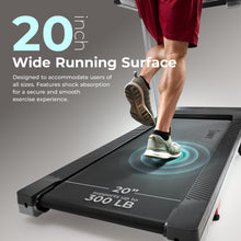Load image into Gallery viewer, Sunny Health & Fitness Foldable 15 Level Auto Incline Treadmill