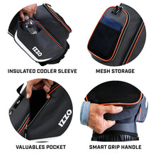 Load image into Gallery viewer, Izzo Golf Ultra-Lite Stand Golf Bag with Dual-Straps & Exclusive Features, Grey/Orange, 3.2 pounds