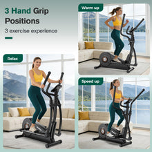 Load image into Gallery viewer, pooboo Elliptical Machine - 15.5IN-Stride Black