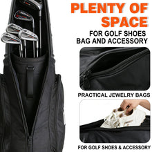 Load image into Gallery viewer, Golf Travel Bags for Airlines with Wheels and Hard Case Top,1680D Heavy Duty Oxford Golf Club Travel Bags,Tank Wheels, Lightweight and Easy to Maneuver
