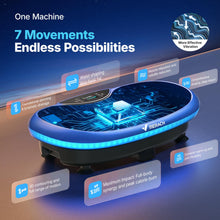 Load image into Gallery viewer, MERACH Vibration Plate Exercise Machine, 4D Whole Body Workout Vibrating Platform for Lymphatic Drainage Weight Loss Muscle Activation, Home Fitness Equipment with Bluetooth Light Pull Cord