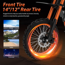 Load image into Gallery viewer, Electric Dirt Bike Teens Adults - 48V 21AH Electric Bicycle 14"/12" Fat Tire Off Road High Torque Mini E Motocross Motorcycle