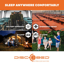Load image into Gallery viewer, Disc-O-Bed Large Convertible 2 Person Bench & Double Camping Cot, Navy