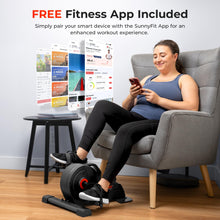 Load image into Gallery viewer, Sunny Health & Fitness Dual-Function Under-Desk Mini Bike - Black