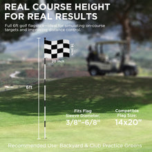 Load image into Gallery viewer, KINGTOP 6 ft White Fiberglass Golf Flagstick, 5-Section, 1 Pack
