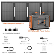 Load image into Gallery viewer, Portable Solar Generator 300W Portable Power Station with 60W Solar Panel