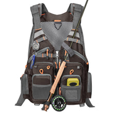Load image into Gallery viewer, Gonex Fly Fishing Vest for Men Women, Trout, Adjustable Size, 18 Pockets