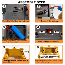 Load image into Gallery viewer, Remote Control Construction Vehicle Toy, 6 Channel RC Dump Truck with 2 Rechargeable Batteries, 1/24 Scale