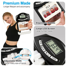 Load image into Gallery viewer, Handeful Grip Strength Tester Trainer - Dynamometer Handgrip Measurer Meter, Handheld Strengthener Exerciser for Sports, School, and Home Use(Black with strengthener)