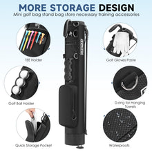 Load image into Gallery viewer, Findway Golf Stand Bag, Small Golf Bag for The Driving Range, Par 3 and Executive Courses, Lightweight Golf Club Carry Bag with Ball Holder and Pockets for Men Women