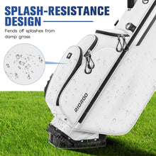 Load image into Gallery viewer, RIOROO 5 Way Golf Stand Bag with Full Length Dividers, Lightweight Golf Bag with Rain Cover, 6 Zippered Pockets & Cooler Bag, Breathable Straps