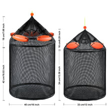 Load image into Gallery viewer, Large Collapsible Floating Fish Basket – Mesh Bait Pen Net for Live Fish