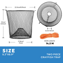 Load image into Gallery viewer, A1FISHER Crawfish Trap Steel Mesh with Spring Clip, for Crawdads Crayfish3