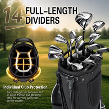 Load image into Gallery viewer, Partage 14 Way Golf Stand Bag, Lightweight Golf Bag, Full-Length Dividers