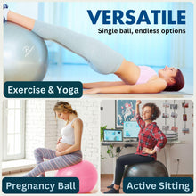 Load image into Gallery viewer, ProBody Pilates Exercise Ball - Multiple Sizes Gym Grade Balance Ball for Fitness- (Purple, 65cm)
