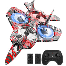 Load image into Gallery viewer, RC Fighter Airplane丨Mini Drone Remote Control Jet Plane Stunt Drone for Adults & Kids Toy with Light, Red