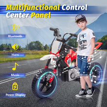 Load image into Gallery viewer, 24V Kids Dirt Motorbike Electric Ride On Motorcycle for Kids Ages 5+ Adjustable Speed Children Motocross, Red