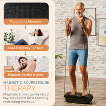Load image into Gallery viewer, Lifepro HexaPlate Lite Vibration Plate Exercise Machine — Magnetic Acupoints, 99 Speeds & 10 Presets Vibration Platform Machine with Resistance Bands — Vibrating Plate for Lymphatic Drainage & Toning