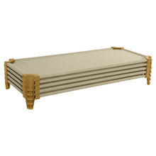 Load image into Gallery viewer, Wood Designs Stackable Daycare Cots for Kids, 52", Tan, Factory Assembled Nap Cots for Sleeping, 87888TN Set of 5