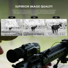 Load image into Gallery viewer, RIX Storm S6 R 12um 640 Thermal Scope 35mm with Laser Rangefinder(50Hz), Thermal RifleScope with 1968 Yards Detection Range and Ballistic Calculator, ≤1lb, Safety Level-Class I, Power Output<1mW