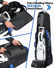 Load image into Gallery viewer, ZEEMO Full-Open Golf Travel Bag for Airlines, Wheeled Club Carrier Bag