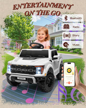 Load image into Gallery viewer, First Ride On Licensed Ford F-150 Raptor 12V Kids Ride on Truck, Ride on Toys for Toddlers with Remote Control (White)