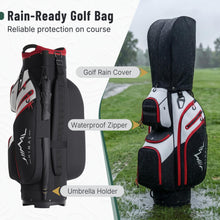 Load image into Gallery viewer, uniHimal Golf Cart Bag, 15 Way Organizer Divider Top with Handles