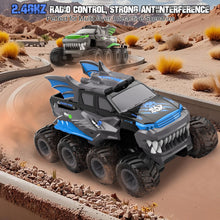 Load image into Gallery viewer, Amphibious Remote Control Car 8WD RC Monster Truck, 2.4GHZ 1:16 Waterproof All-Terrain Off-Road RC Cars Toys, Blue