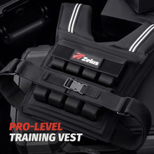 Load image into Gallery viewer, ZELUS Weighted Vest Men, 23lbs/36lbs/45lbs Adjustable Weight Vest with 10/16/20 removable Iron Weights and Reflective Strips, No-Bounce Design for Strength Training, Running, HIIT & Calisthenics
