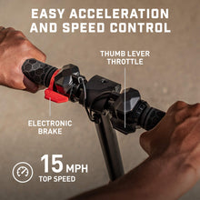 Load image into Gallery viewer, Electric Kids Scooter, Boys & Girls Ages 13+, Max Rider Weight Up to 175lbs, Top Speed of 15.5MPH, Kickstand, Grey/Orange