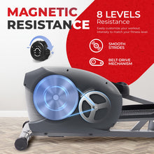 Load image into Gallery viewer, Sunny Health & Fitness Performance Compact Elliptical Machine - Matte Black