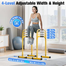 Load image into Gallery viewer, SPORTSROYALS DP3 Dip Station Adjustable Dip Bar - Yellow