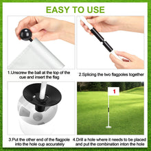 Load image into Gallery viewer, 10 Set Golf Flagsticks Putting Green Flags for Yard, Normal, Mixed