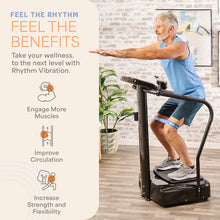 Load image into Gallery viewer, Lifepro Rhythm Vibration Plate Exercise Machine — 99 Speeds & Heart Rate Monitor Whole Body Vibration Platform Machine for Lymphatic Drainage with Handles — Standing Vibrating Platform for Home Gym