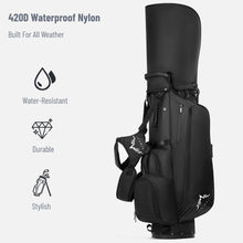 Load image into Gallery viewer, uniHimal 8-Way Lightweight Walking Golf Stand Bag for Men Women Dark Black