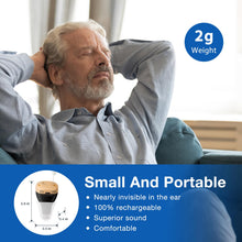 Load image into Gallery viewer, OLDRIV Rechargeable Hearing Aids for Adults Seniors, OTC Hearing Aids for Adults Seniors Rechargeable with Noise Cancelling, Invisible Hearing Aid, 1 Pair (Black)