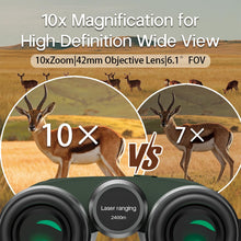 Load image into Gallery viewer, Gravoptics 10x42 Laser Rangefinder Binoculars for Hunting, 2624 Yard(Green)
