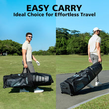 Load image into Gallery viewer, Golf Travel Bags for Airlines with Wheels, Hard Case Top and 1680D Heavy Duty Oxford Protect Golf Clubs, Lightweight and Easy to Maneuver, Black and Gray