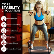 Load image into Gallery viewer, EILISON FitMaxx 3D XL Vibration Plate Exercise Machine - Whole Body Workout Vibration Platform w/Loop Bands - Lymphatic Drainage Machine for Weight Loss, Shaping, Recovery (Fitpro Brown)